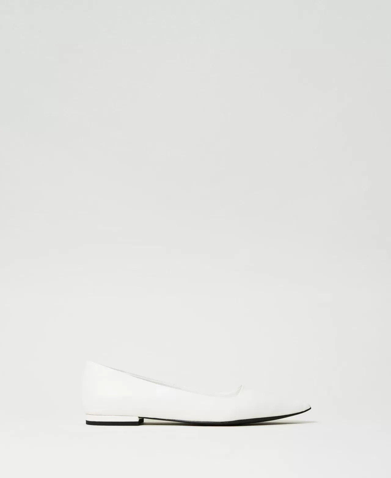 Ballerine E Mocassini | Scarpe Basse | TWINSET Milano Ballerine Con Punta Sfilata Panna White