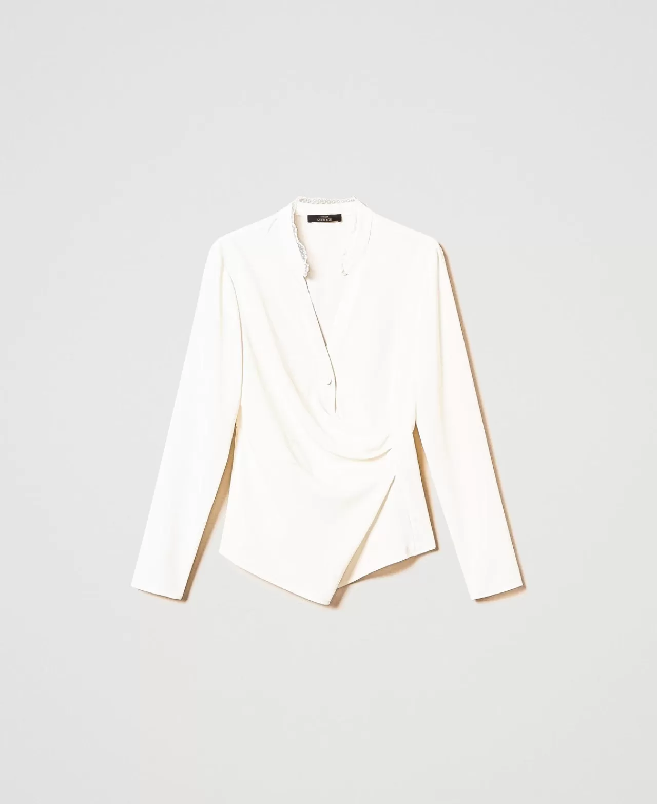 Bluse E Camicie | TWINSET Milano Blusa In Crêpe De Chine Riciclato Panna White