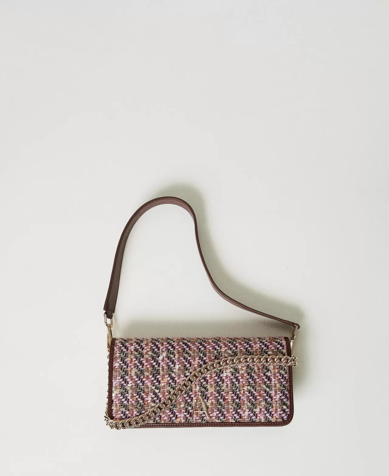 Borse A Mano | Borse A Spalla | TWINSET Milano Borsa A Tracolla Con Bouclé Multicolor Pink Tulle Bouclè