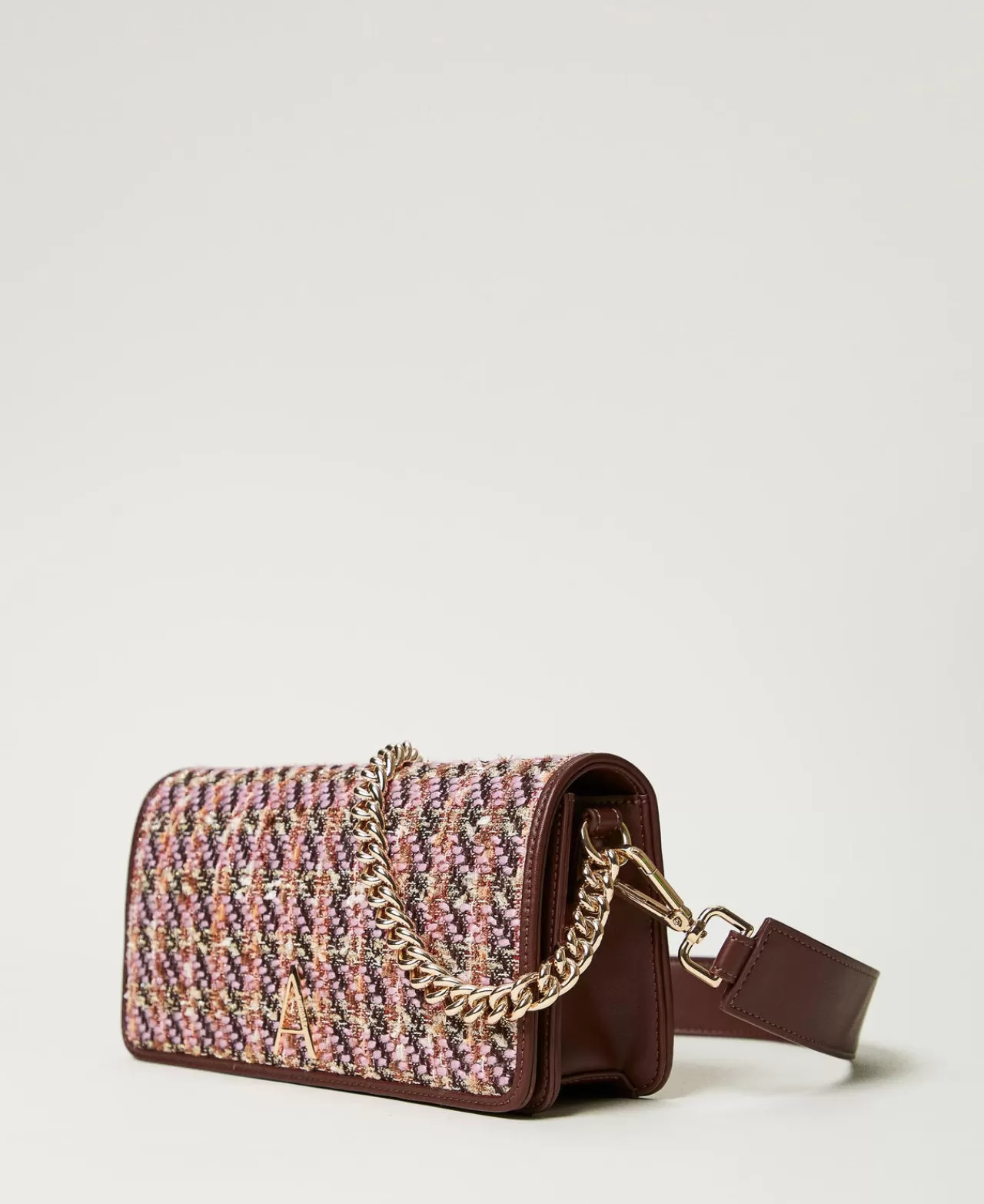 Borse A Mano | Borse A Spalla | TWINSET Milano Borsa A Tracolla Con Bouclé Multicolor Pink Tulle Bouclè