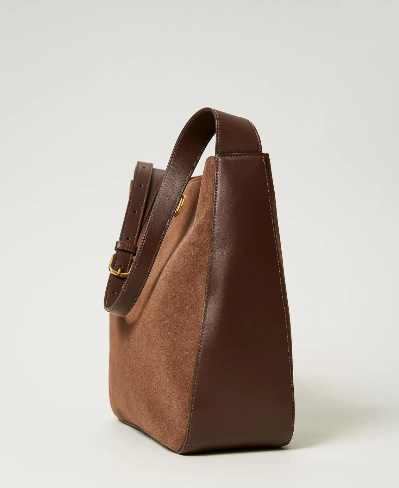 Borse Hobo | Borse A Mano | TWINSET Milano Borsa Hobo ‘Chelsea’ In Pelle Marrone Fondente