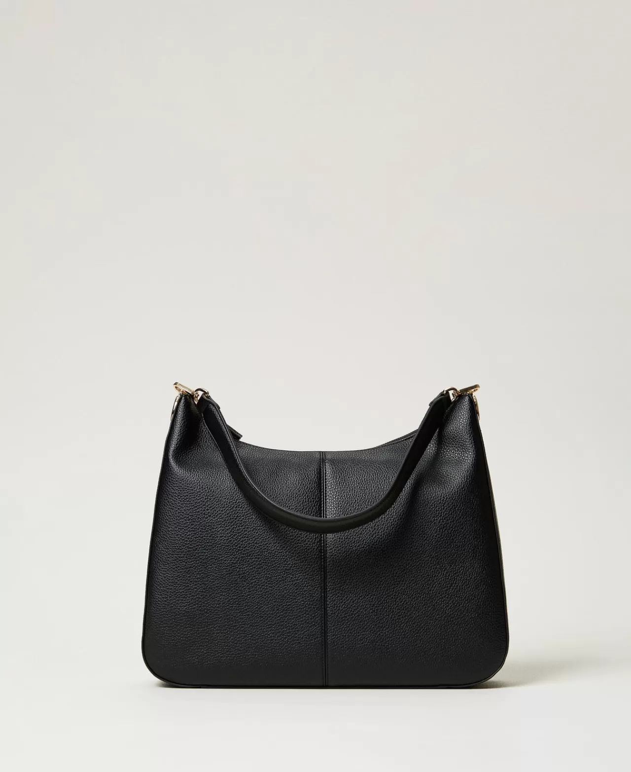 Borse Hobo | Borse A Mano | TWINSET Milano Borsa Hobo 'Taylor' Con Oval T Nero