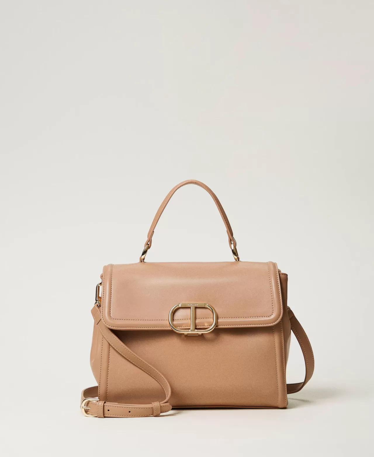 Borse A Mano | Borse A Spalla | TWINSET Milano Borsa Top Handle ‘Brera’ Con Apertura Oval T Chocolate Malt