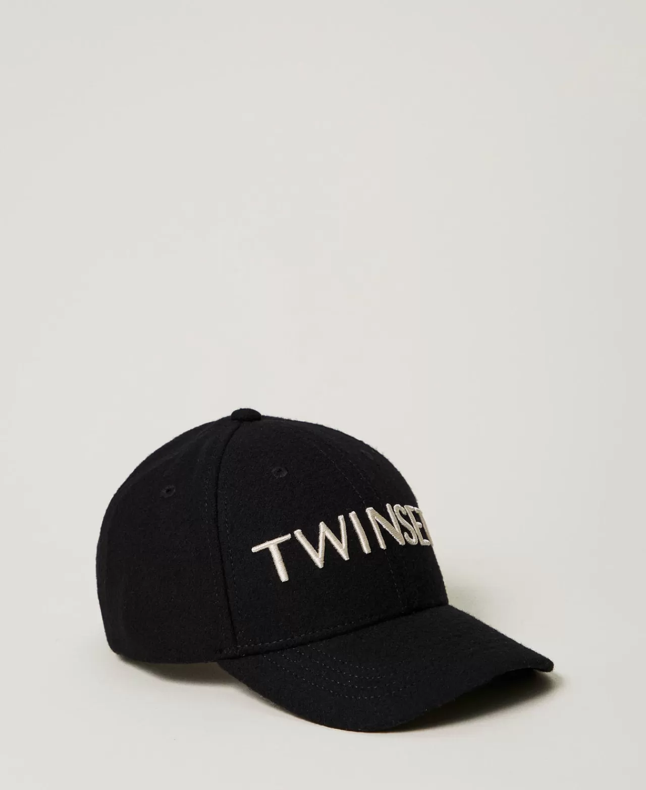 Accessori | TWINSET Milano Cappello Da Baseball In Panno Con Logo Nero