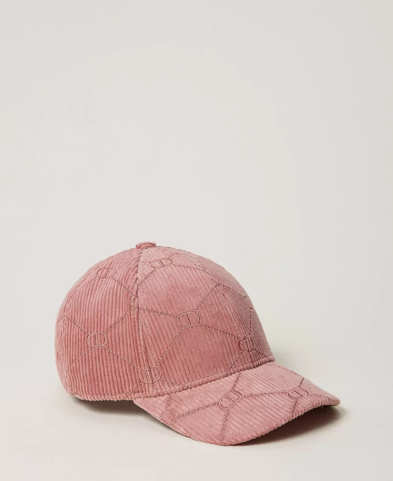 Cappelli | TWINSET Milano Cappello Da Baseball In Velluto Con Oval T Rosa "Chocolate Ruby"