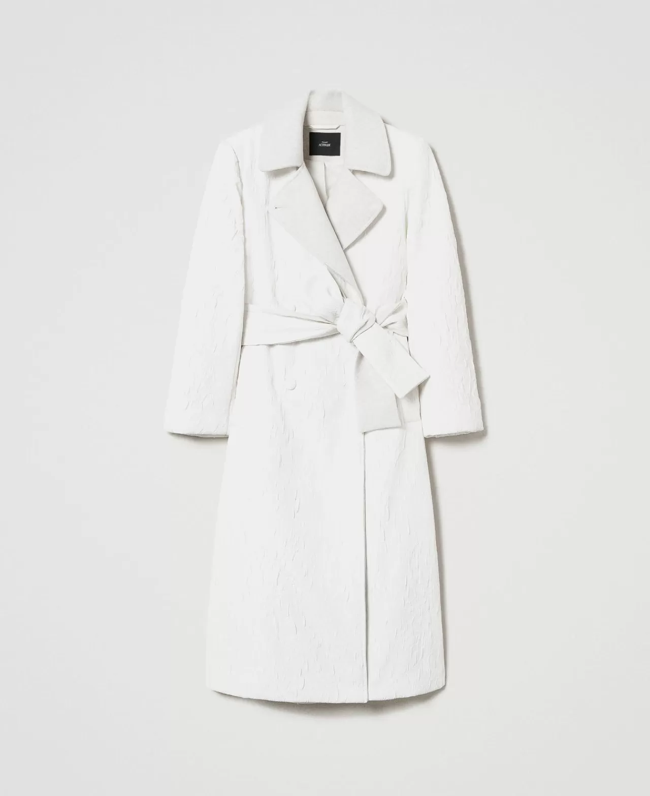 Cappotti E Trench | TWINSET Milano Cappotto Doppiopetto Goffrato Off White