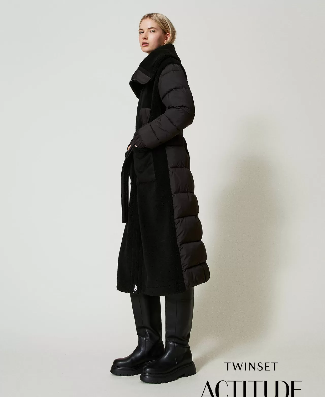 Cappotti E Trench | TWINSET Milano Cappotto Imbottito In Faux Fur Nero