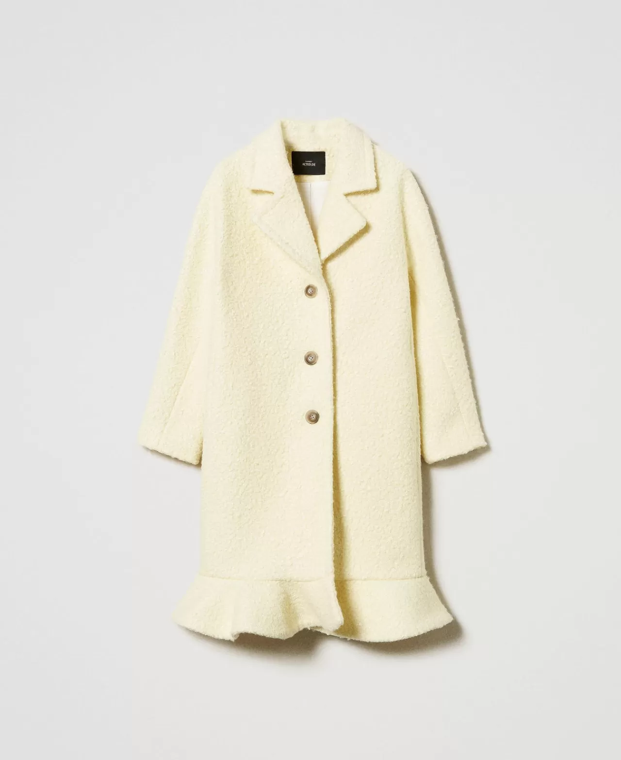 Cappotti E Trench | TWINSET Milano Cappotto In Panno Arricciato French Vanilla