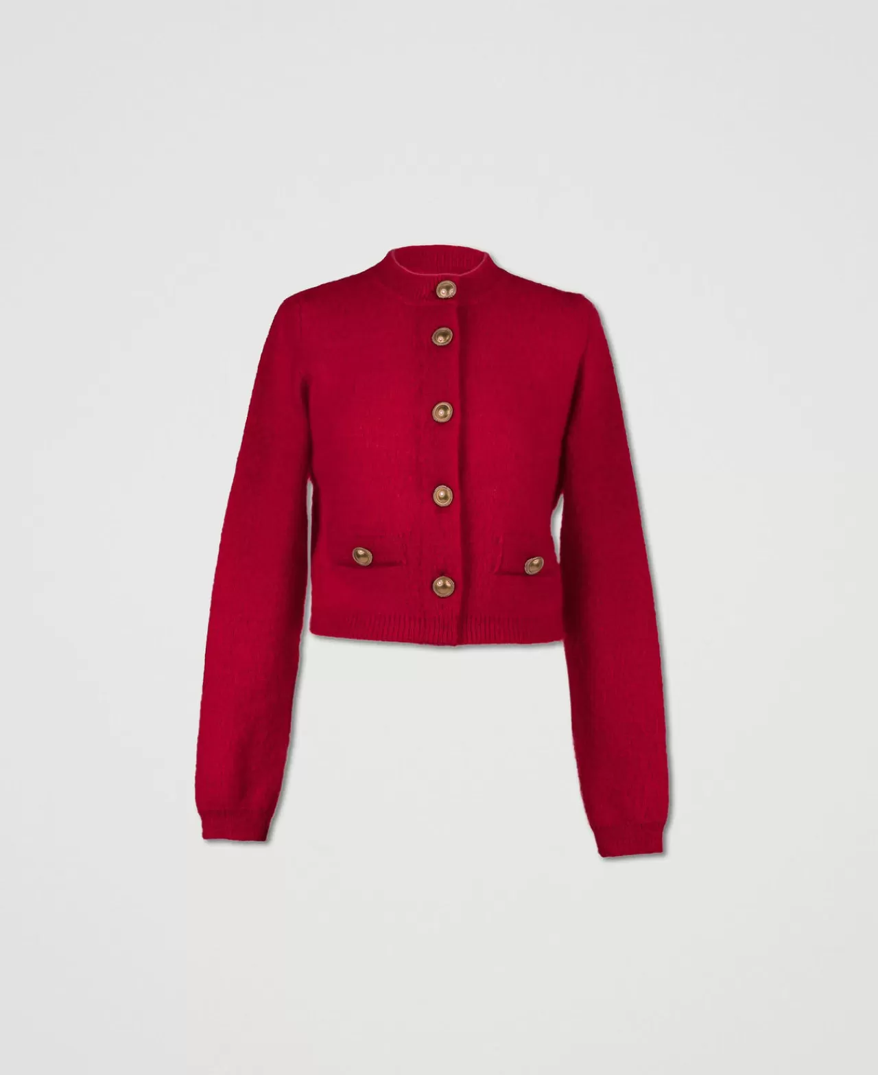 Maglie E Cardigan | TWINSET Milano Cardigan 'Anne' In Misto Mohair Rosso Veneziano
