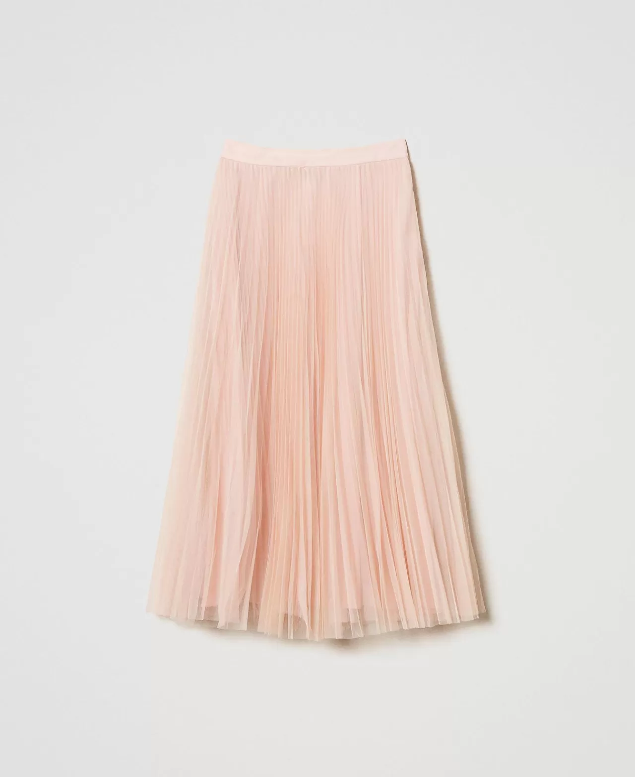 Gonne | TWINSET Milano Gonna Lunga In Tulle Plissé Light Nude