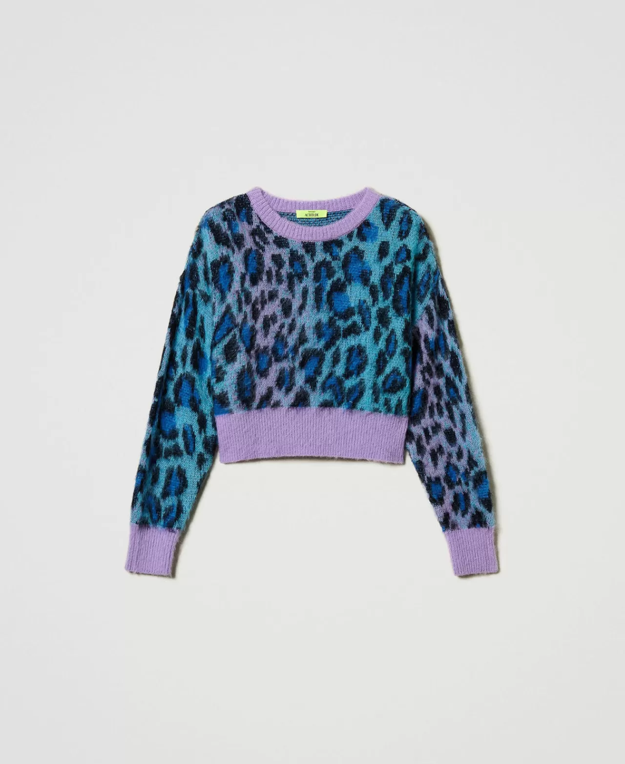 Maglie E Cardigan | TWINSET Milano Maglia Boxy MYFO In Maglia Jacquard Jacquard Multicolor Leopard