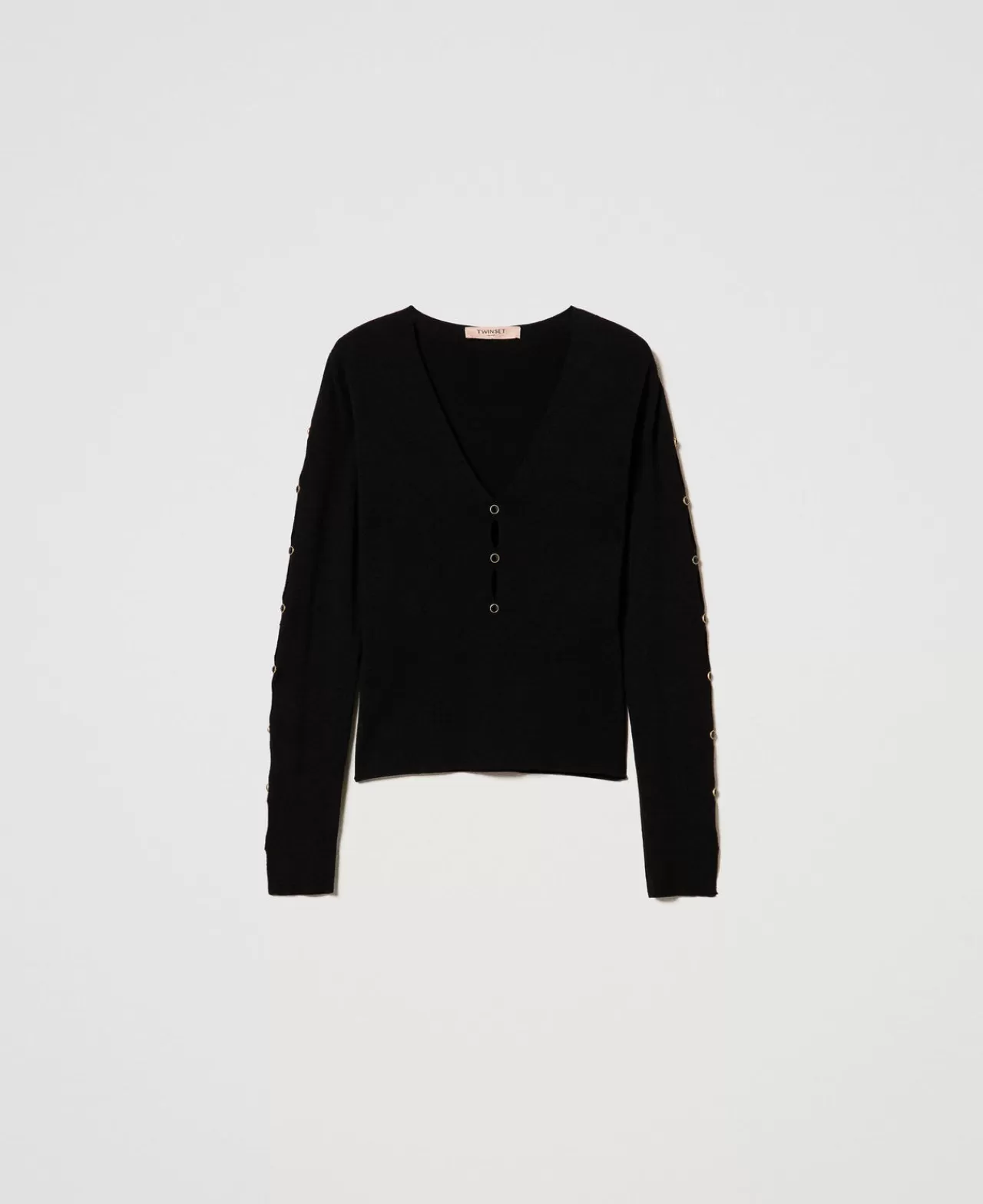 Maglie E Cardigan | TWINSET Milano Maglia Con Cut-out E Borchie Nero