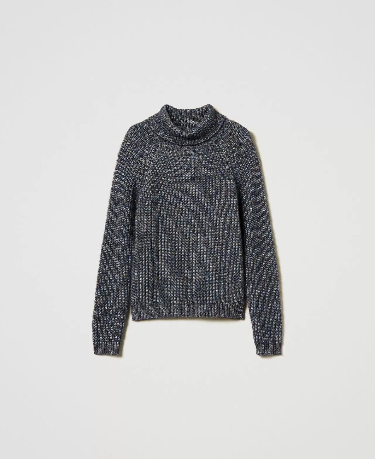 Maglie E Cardigan | TWINSET Milano Maglia In Filato Multicolor Con Lurex Multicolor Blue Navy