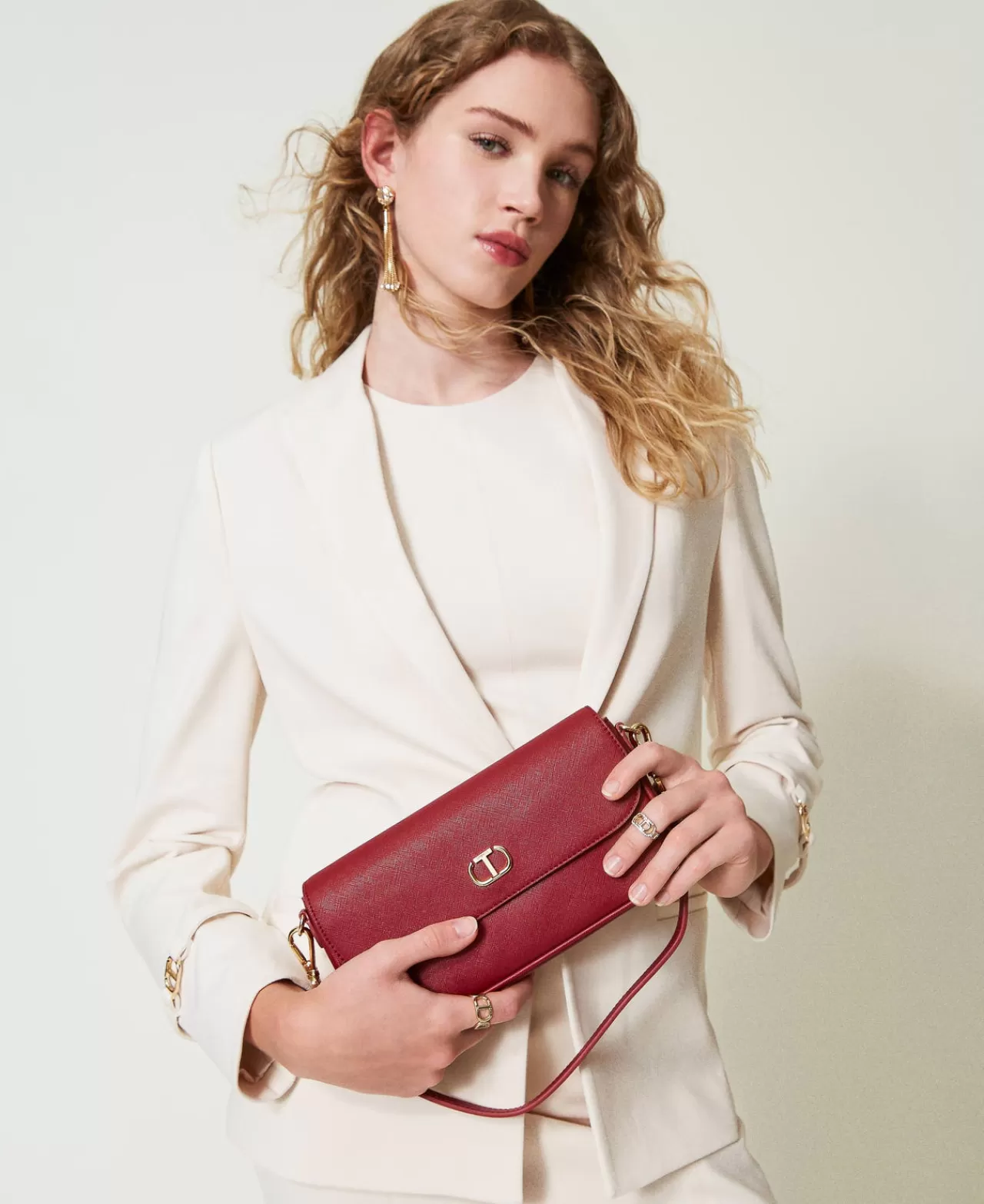 Mini Borse | Borse A Mano | TWINSET Milano Mini Borsa A Spalla Con Oval T Rosso Pompeiano