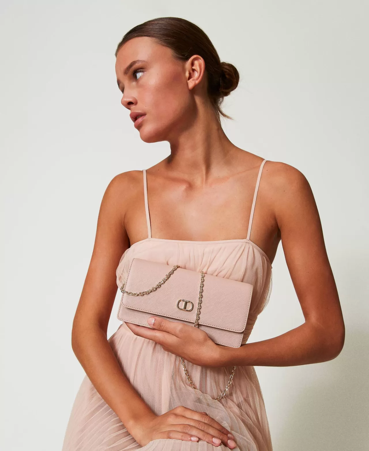 Mini Borse | Borse A Mano | TWINSET Milano Mini Borsa A Tracolla Con Oval T Rosa "Peachy Keen"