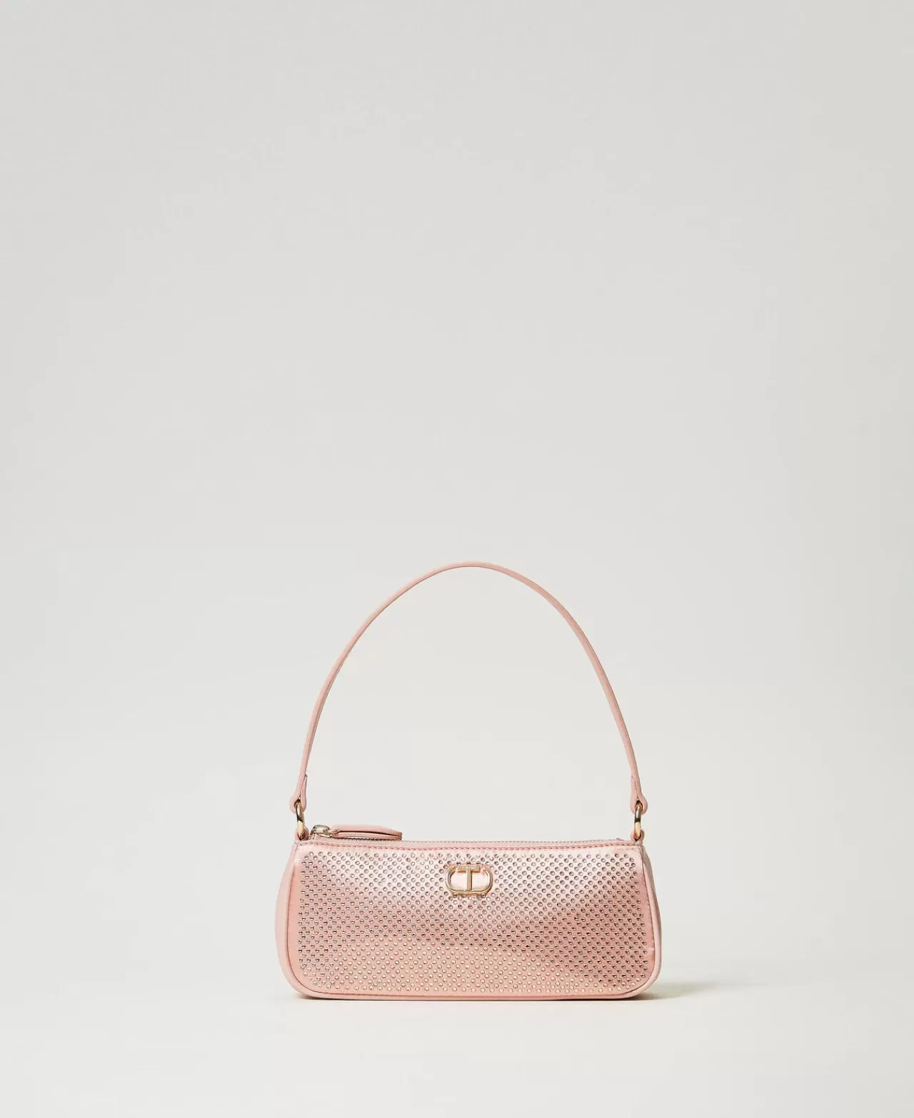 Mini Borse | Borse A Mano | TWINSET Milano Mini Borsa In Raso Con Strass E Oval T Rosa "Peachy Keen"