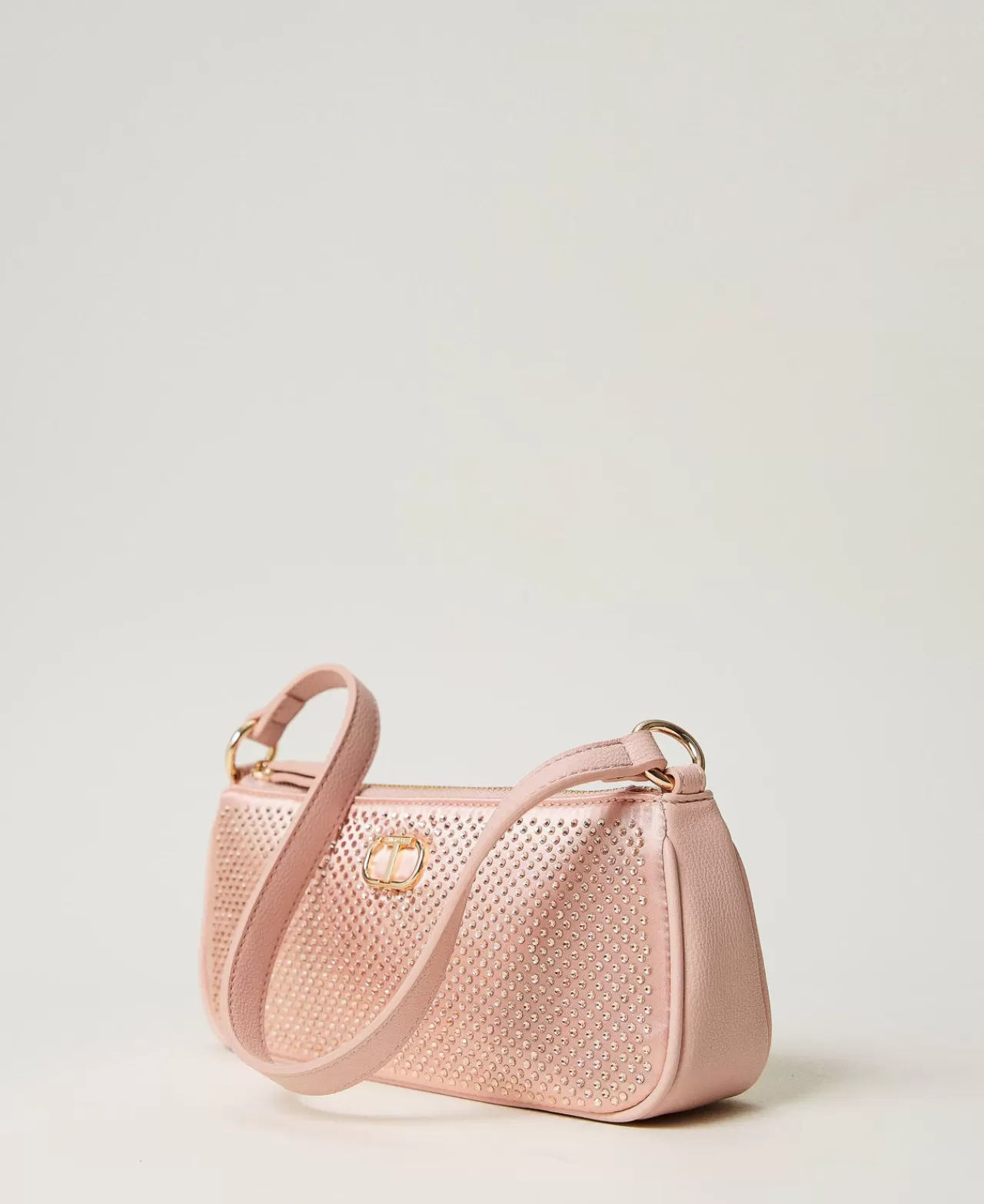 Mini Borse | Borse A Mano | TWINSET Milano Mini Borsa In Raso Con Strass E Oval T Rosa "Peachy Keen"