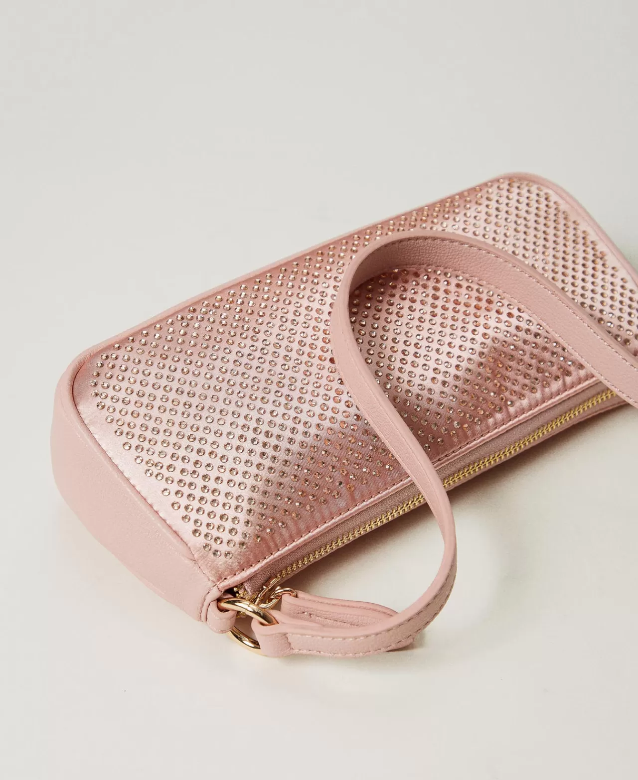 Mini Borse | Borse A Mano | TWINSET Milano Mini Borsa In Raso Con Strass E Oval T Rosa "Peachy Keen"