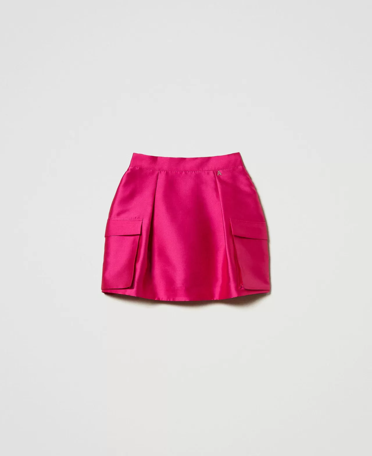 Gonne | TWINSET Milano Minigonna In Twill Mikado Super Pink