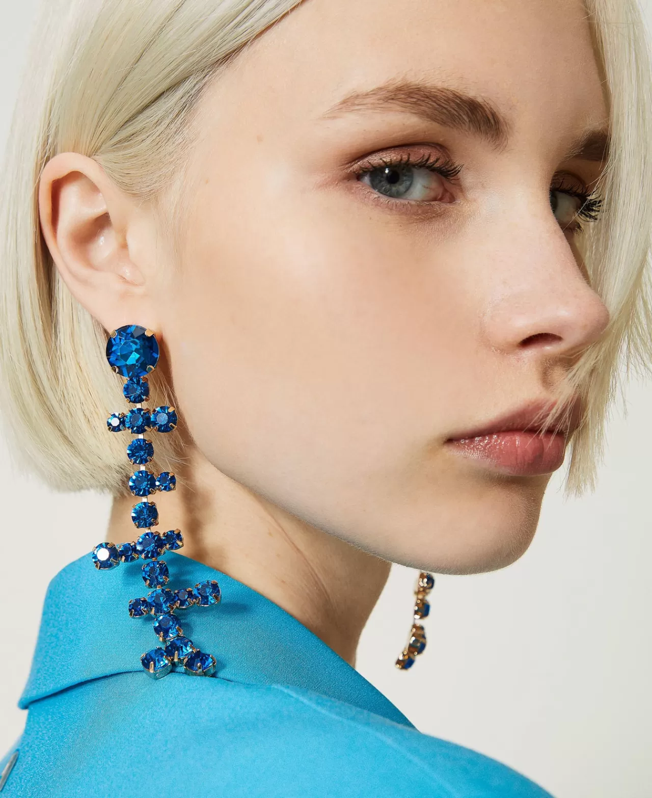 Bijoux | TWINSET Milano Orecchini Pendenti Con Strass Malibù Blue