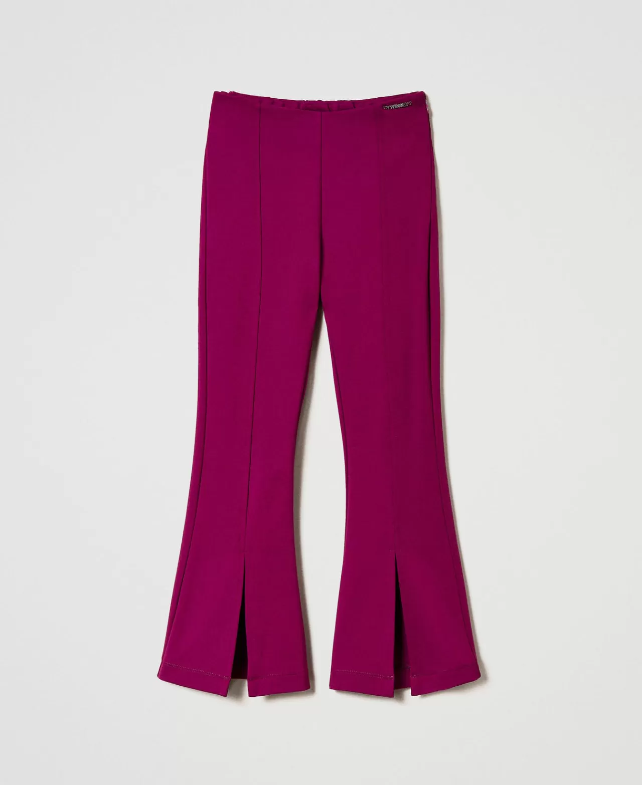 Pantaloni E Jeans | TWINSET Milano Pantaloni Flare Con Spacco Magenta Purple