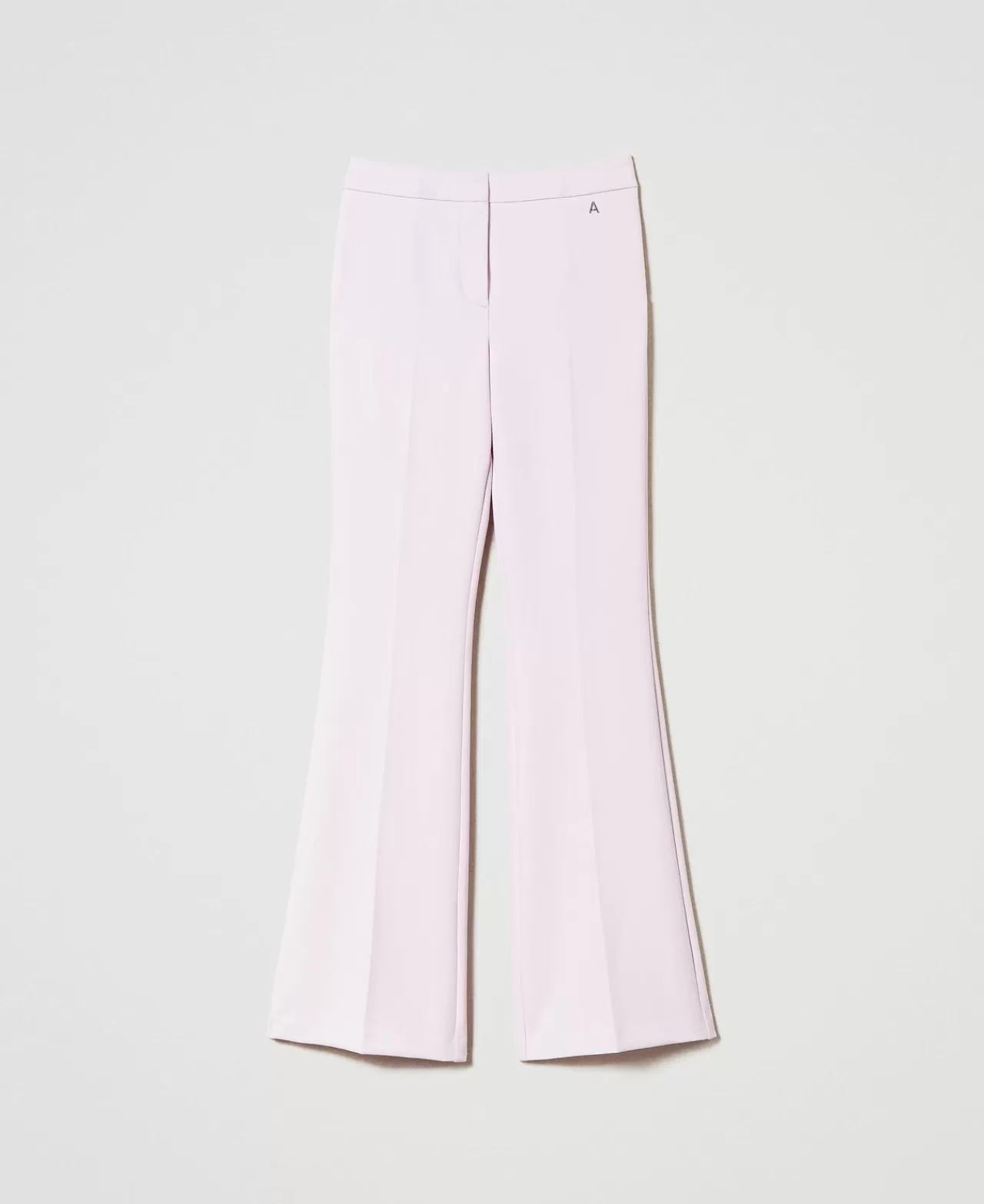 Pantaloni Flare | TWINSET Milano Pantaloni Flare In Crêpe Cady Rosa "Pink Tulle"