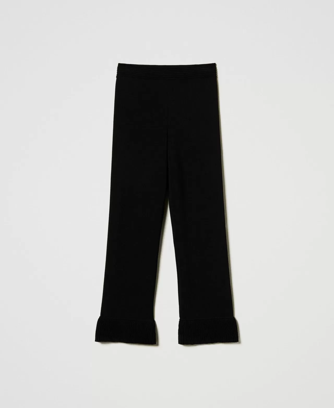 Pantaloni Flare | TWINSET Milano Pantaloni Flare In Maglia Nero