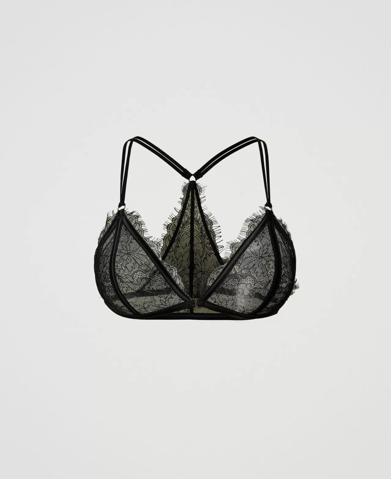 Intimo E Nightwear | TWINSET Milano Reggiseno A Triangolo In Pizzo E Raso Nero