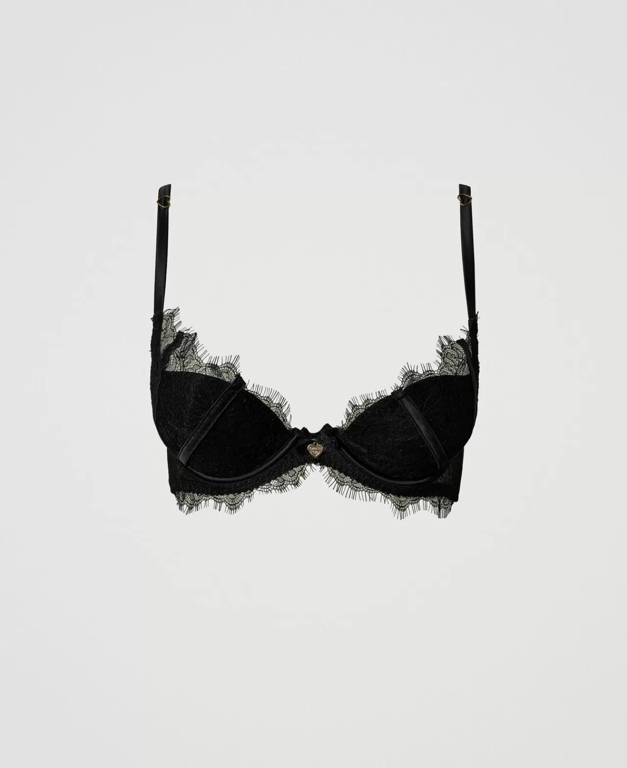 Intimo E Nightwear | TWINSET Milano Reggiseno Push-up In Pizzo E Raso Nero