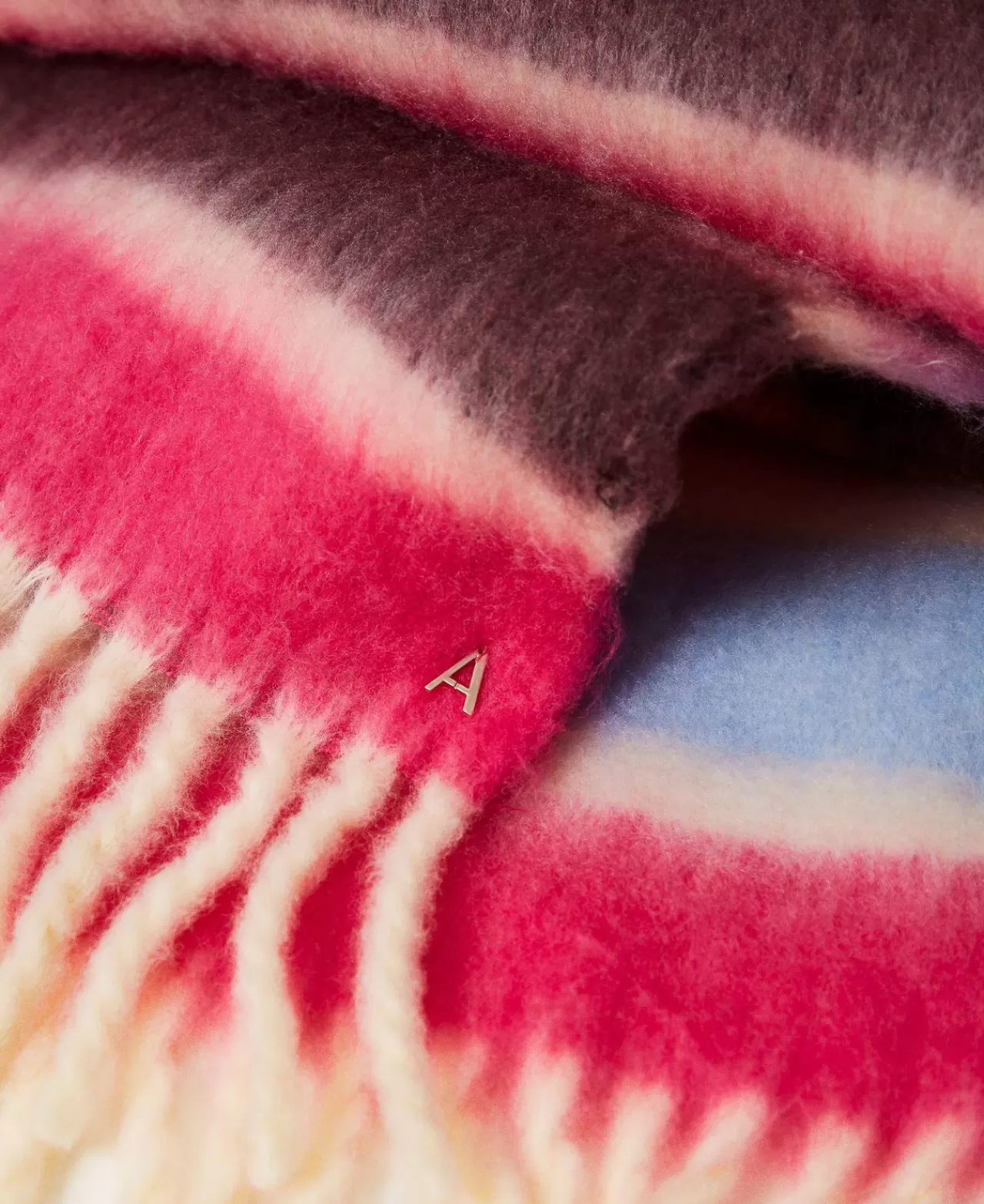 Sciarpe | TWINSET Milano Sciarpa A Righe Multicolor Con Frange Multicolor Stripes Off White