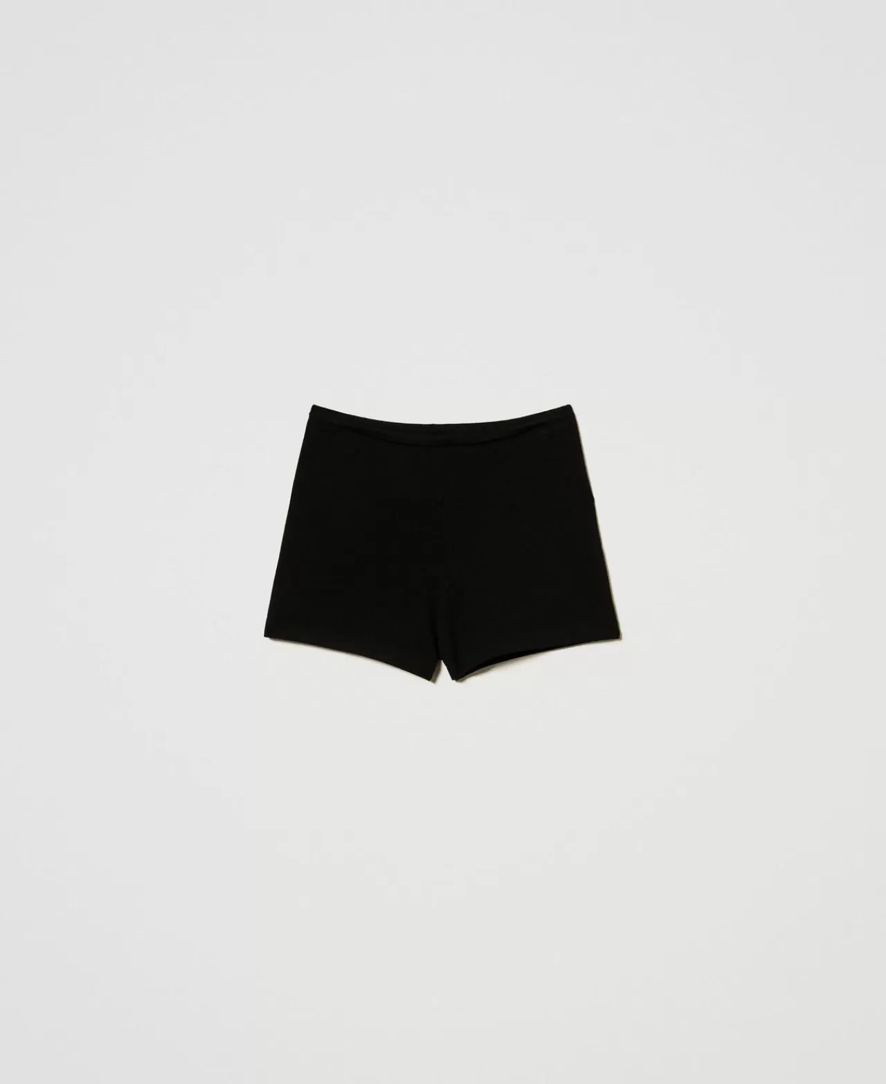 Shorts | TWINSET Milano Shorts Fitted In Maglia Nero