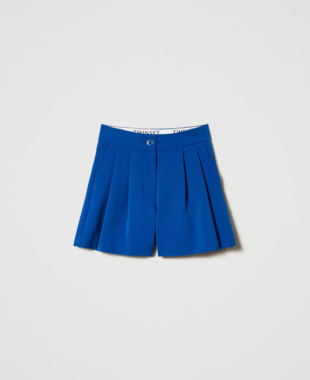 Pantaloni E Jeans | TWINSET Milano Shorts In Flanella Blu "Surf"