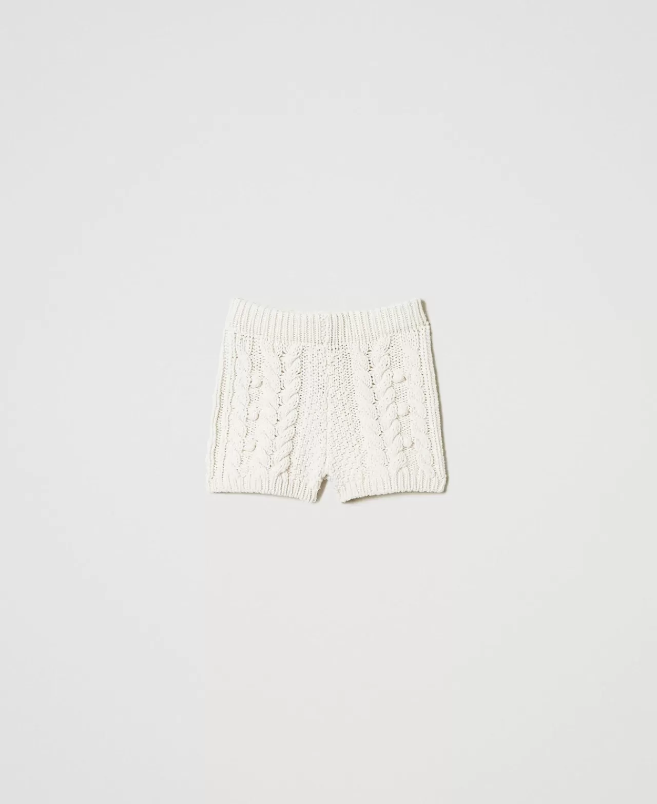 Shorts | TWINSET Milano Shorts In Maglia Di Lana Bianco Neve