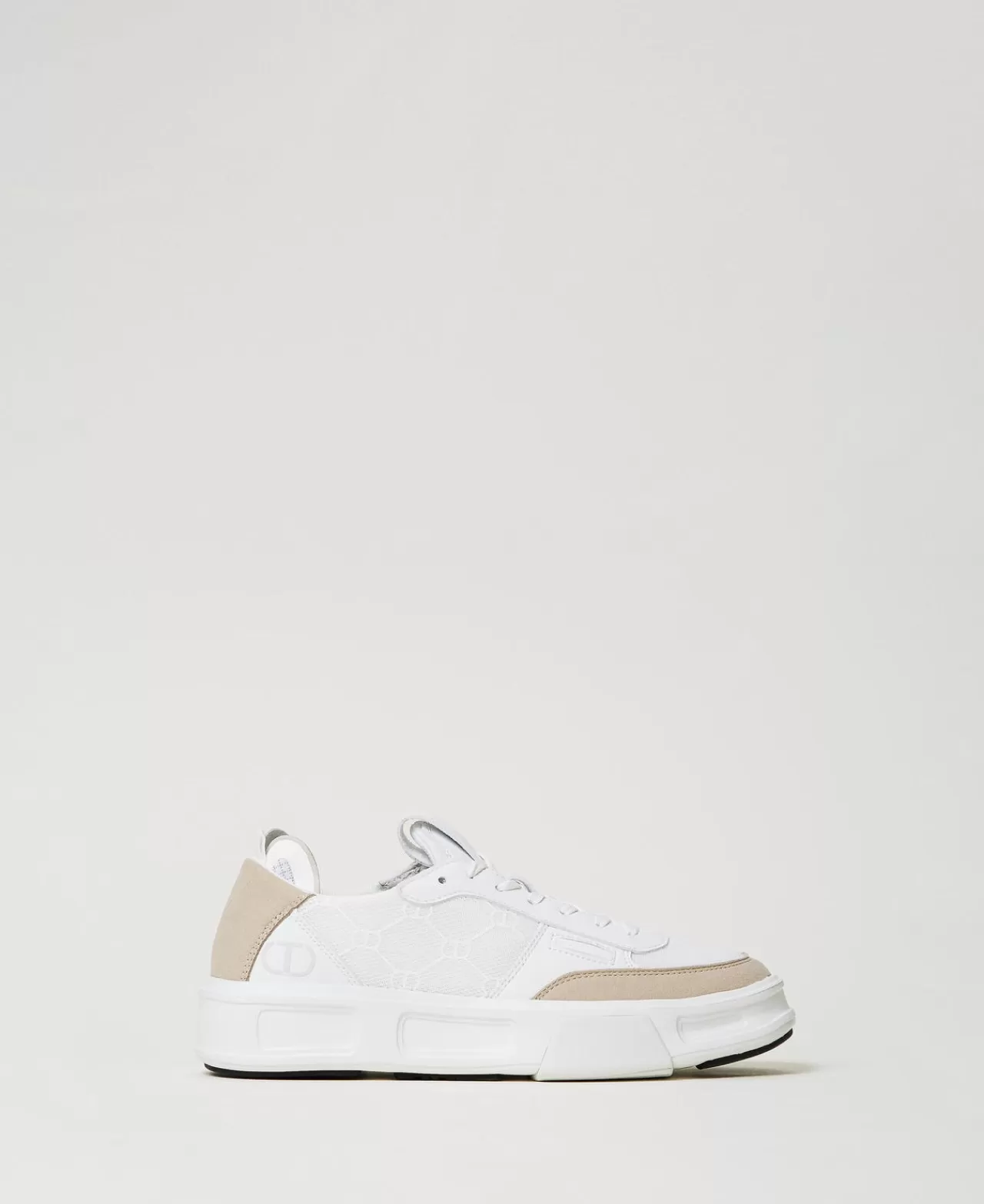 Scarpe Basse | Sneakers | TWINSET Milano Sneakers Fessura Color Block Bianco