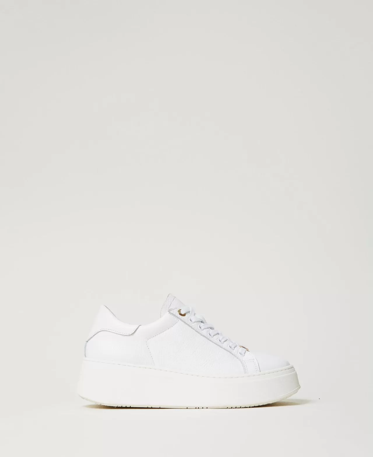 Scarpe Basse | Sneakers | TWINSET Milano Sneakers In Pelle Bianco