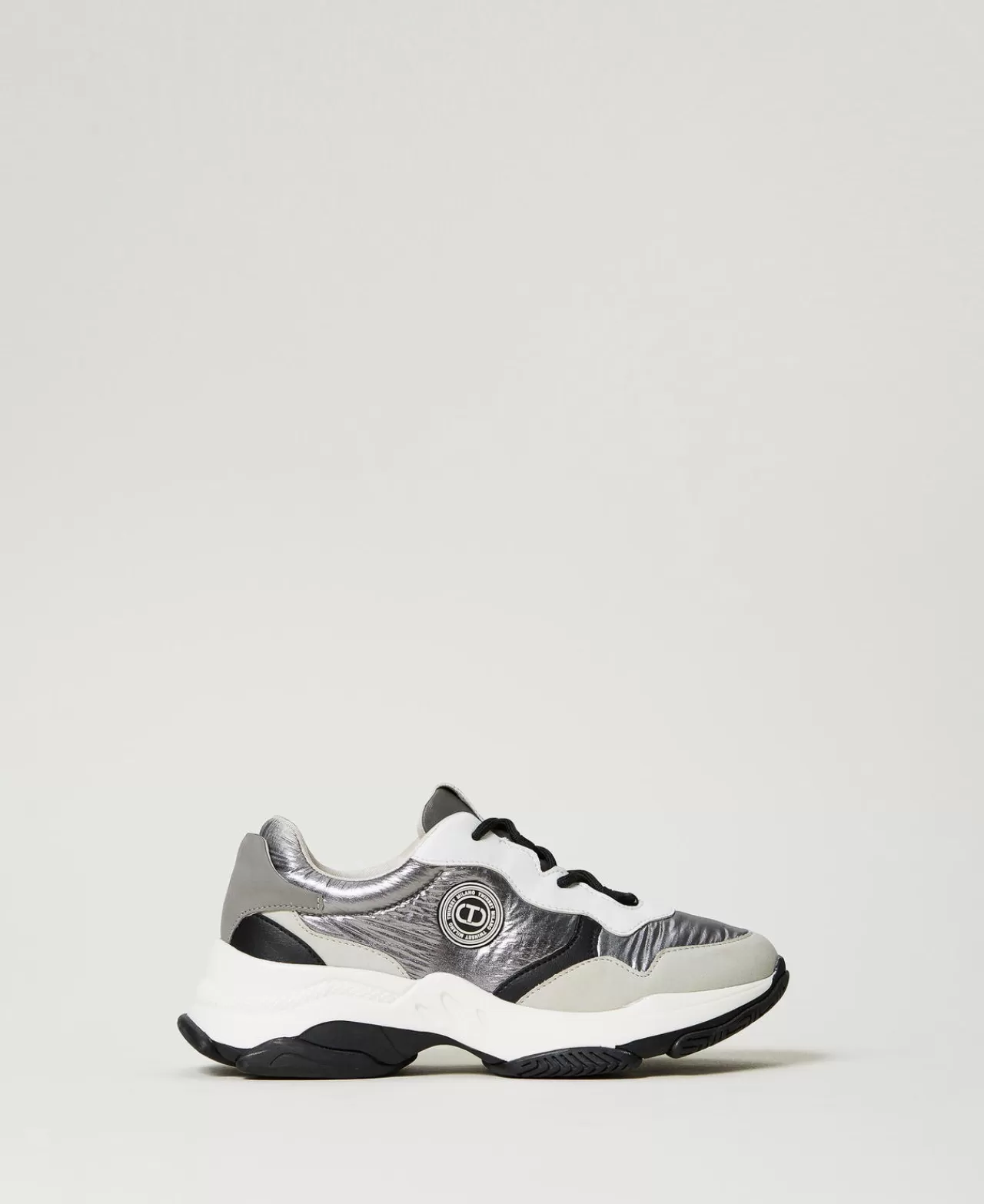 Scarpe Basse | Sneakers | TWINSET Milano Sneakers Running Color Block Silver