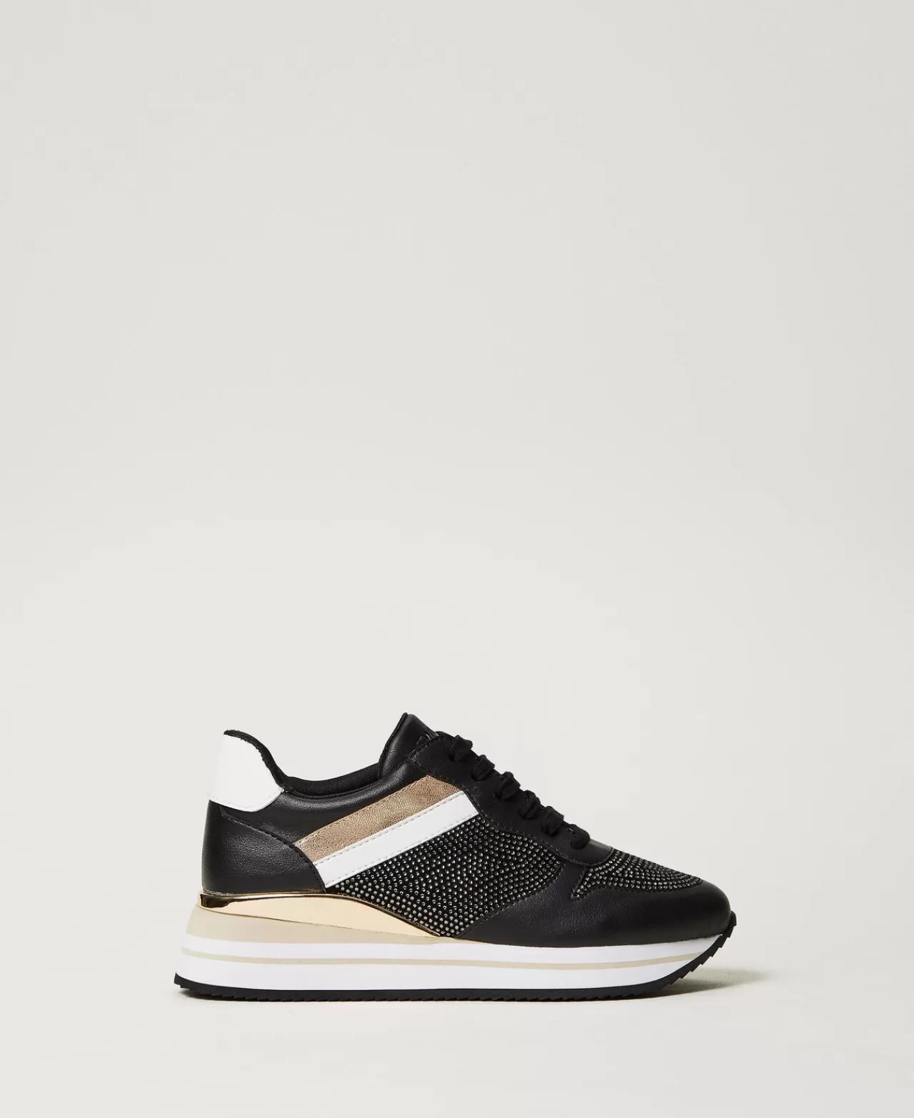 Scarpe Basse | Sneakers | TWINSET Milano Sneakers Running Con Strass Nero